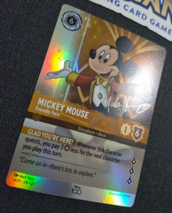 Disney Lorcana D 100 D100 Mickey Mouse Friendly Face Promo Foil EN NM Rare - Image 3