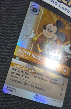 Disney Lorcana D 100 D100 Mickey Mouse Friendly Face Promo Foil EN NM Rare - Image 4