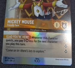 Disney Lorcana D 100 D100 Mickey Mouse Friendly Face Promo Foil EN NM Rare - Image 5