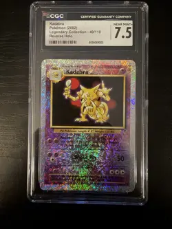 Pokemon TCG Kadabra Legendary Collection Reverse Holo Rare Card 49/110 CGC 7.5 - Image 1