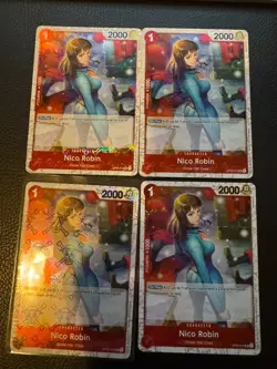 OP05-010 Nico Robin Jolly Roger Foil PRB-01 x4 Playset One Piece Card Game TCG - Image 1