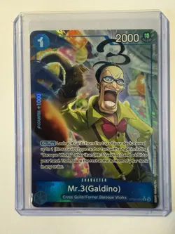 Bandai One Piece Card Game Mr.3 (Galdino) SP Rare Foil OP09-056 - English - Image 1