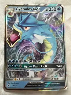 Gyarados GX 16/68 - Hidden Fates - Ultra Rare Holo Pokemon Card Near Mint - Image 1