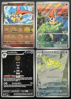 Pokemon TCG Black Bolt White Flare Promos 4-Card Lot Victini Gothitelle + - Image 1
