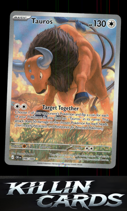 Tauros - 096/086 096/086 Pokemon Illustration Rare ME04: Chaos Rising Card NM - Image 1