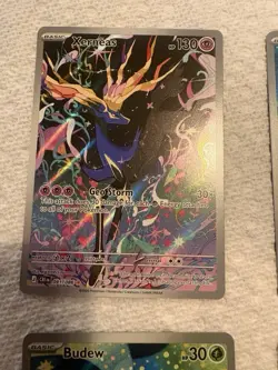Pokemon TCG Crimson Haze 4-Card Holo Foil Lot: Xerneas Froakie Budew - Image 5