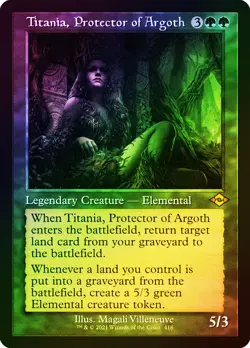 MTG FOIL ETCHED Titania, Protector of Argoth Retro - Modern Horizons 2 #416 - Image 1