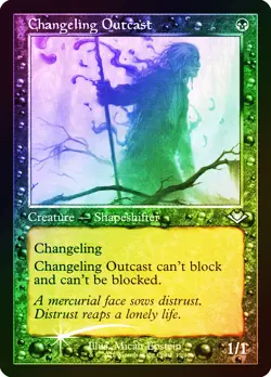 MTG FOIL ETCHED Changeling Outcast Retro - Modern Horizons #012 - Image 1