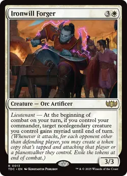MTG Ironwill Forger [Tarkir: Dragonstorm Commander] Near Mint Magic - Image 1