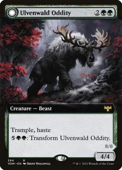 MTG Ulvenwald Oddity // Ulvenwald Behemoth Extended Art - Innistrad: Crimson Vow - Image 1