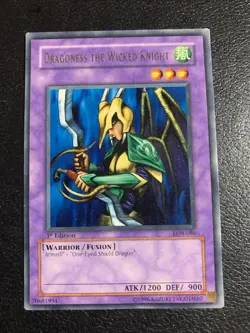 Konami Dragoness The Wicked Knight 1st Edition Yu-Gi-Oh! Fusion Card #LOB-086 - Image 1