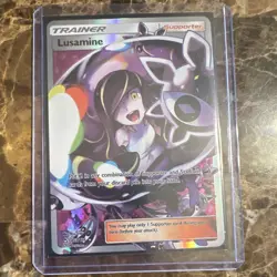 Pokemon TCG Lusamine 153/156 SM-Ultra Prism Ultra Rare Full Art Holo Trainer - Image 1