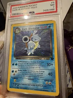 2000 Pokemon Dark Blastoise Holo Team Rocket 3/82 PSA 7 NEAR MINT - Image 2