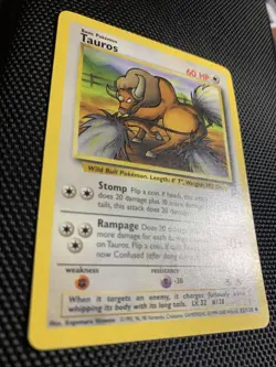 Tauros 62/130 Jungle Wild Bull Vintage Pokemon Base Set 2 Trading Card - 60 HP - Image 2
