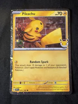 Pokemon Pikachu 051/162 Promo Cosmos Holo 30th Anniversary - Image 1