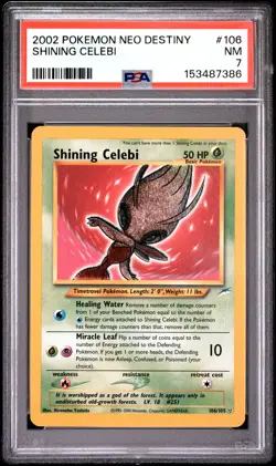 Shining Celebi 2002 Pokemon Neo Destiny PSA 7 #106 - Image 1