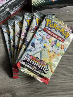 Pokemon TCG Prismatic Evolutions Booster Bundle x5 Packs OPENED No Hits Bulk - Image 2