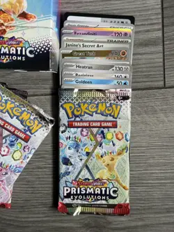 Pokemon TCG Prismatic Evolutions Booster Bundle x5 Packs OPENED No Hits Bulk - Image 3