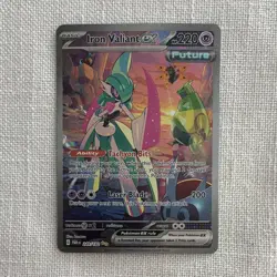 Pokemon Iron Valiant ex 249/182 SV04: Paradox Rift SIR Full Art Holo - Image 1