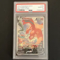 The Pokemon Company Pokemon TCG Charizard V Alt Full Art Holo 154/172 PSA 10 - Image 1