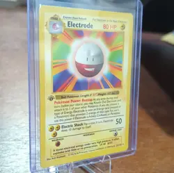 Vintage Pokemon 1999 WotC Base Set Electrode 1st Edition Rare #21/102 80 HP EN - Image 3