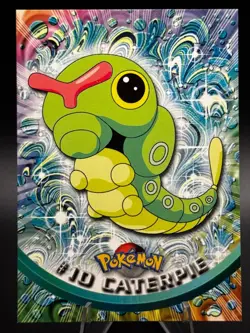 Caterpie #10 Topps Blue Logo TV Animation Edition Series 1 Pokemon (LP) - Image 1