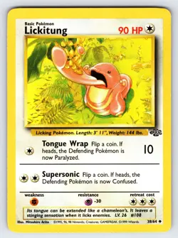 Lickitung 38/64 1999 Jungle Set Pokemon Card TCG WOTC Vintage Uncommon - Lp/Vlp - Image 1