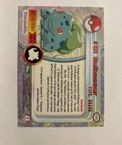 Pokemon Topps Bulbasaur Non Holo Green Logo - Image 2