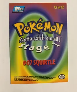 Pokemon topps Non Holo Squirtle Stage 1 - Image 2