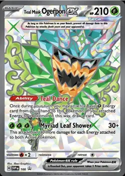 Teal Mask Ogerpon EX SV166 Pokemon Black Star Promo Ultra Rare Near Mint - Image 1