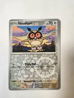 Pokemon - Hoothoot - 114/142 - Reverse Holo - Stellar Crown - NM/M - NEW - Image 1