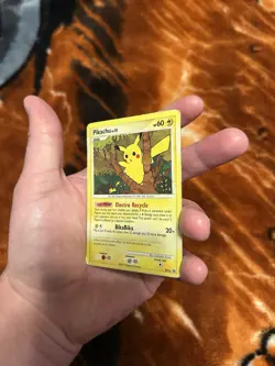 Pokemon TCG Pikachu Holo DP16 Promo Moderately Played/Heavily Played 2007 - Image 3