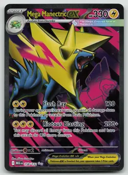 Pokemon Mega Manectric ex 158/132 Mega Evolution Ultra Rare Holo NM - Image 1