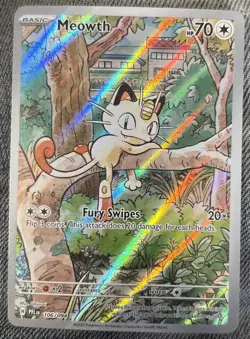 Pokemon TCG Meowth 106/094 Illustration Rare Phantasmal Flames - Image 1