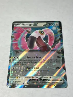 Pokemon TCG Flamigo ex 160/191 Sv08: Surging Sparks Holo Double Rare NM - Image 1