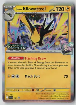Iono's Kilowattrel (Prerelease) 182 Holo Promo Scarlet & Violet Promo Pokemon NM - Image 1