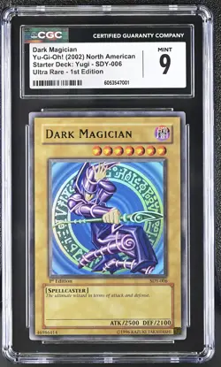 Dark Magician SDY-006 1st Edition Yu-gi-oh! North American CGC 9 Mint *001 - Image 1