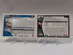 2010 Tim Tebow Rookie card lot (2 cards) Bowman, Topps Denver Broncos - Image 3