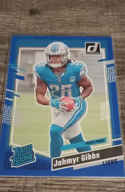 2023 Panini Donruss - Rated Rookie Jahmyr Gibbs #331 Press Proof Blue (RC) - Image 1