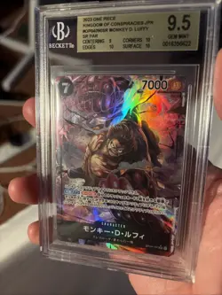 BGS 9.5 2023 ONE PIECE JAPANESE MONKEY D. LUFFY ALTERNATE ART OP04-090 - Image 1