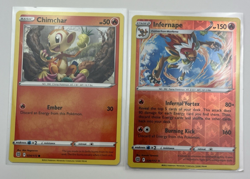 2 Card Lot Chimchar Infernape Reverse Holo Pokemon TCG 24-26/174 - Image 1