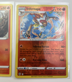 2 Card Lot Chimchar Infernape Reverse Holo Pokemon TCG 24-26/174 - Image 3