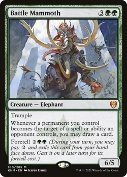 Battle Mammoth FOIL NM #160 Kaldheim MTG - Image 1