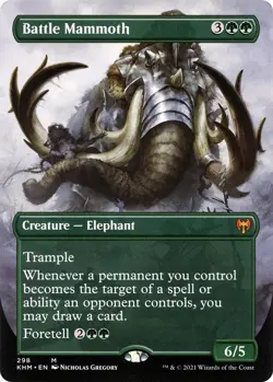 Battle Mammoth (Borderless) NM #298 Kaldheim MTG - Image 1