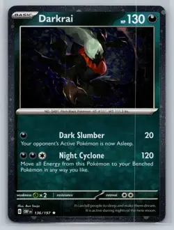 Darkrai (Cosmos Holo) Holo Rare Miscellaneous Cards & Products 136/197 NM - Image 1