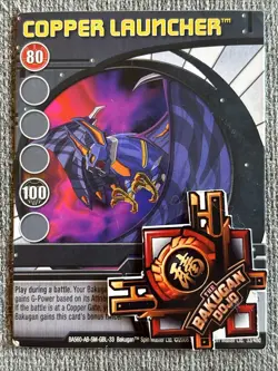 Bakugan: New Vestroia| Copper Launcher 🔵 Blue Ability Card | 34/48d Foxbat - Image 2