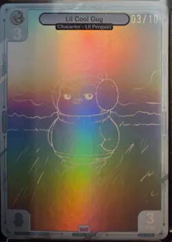 Pudgy Penguin Vibes Lil Cool Guy 03/10 Sketch Foil Card Super RARE Lil - Image 2