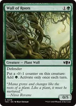 MTG Wall of Roots [Tarkir: Dragonstorm Commander] Near Mint Magic - Image 1