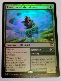 Emeritus of Abundance -Foil- Secrets of Strixhaven Mythic Elf SOS 145 mtg NM/M - Image 1