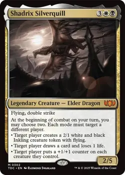 MTG Shadrix Silverquill [Tarkir: Dragonstorm Commander] Near Mint Magic - Image 1